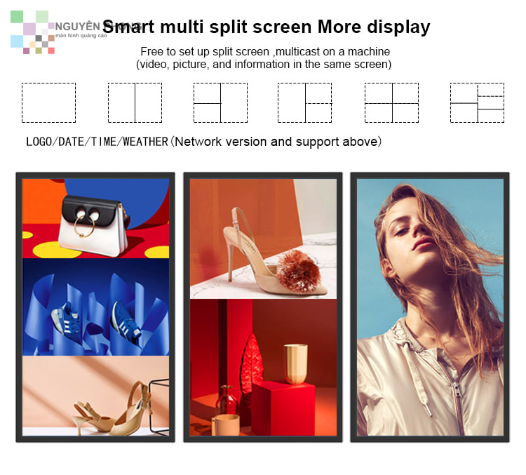 Tính năng phân vùng hiển thị của Màn hình quảng cáo LCD treo tường 86 inch