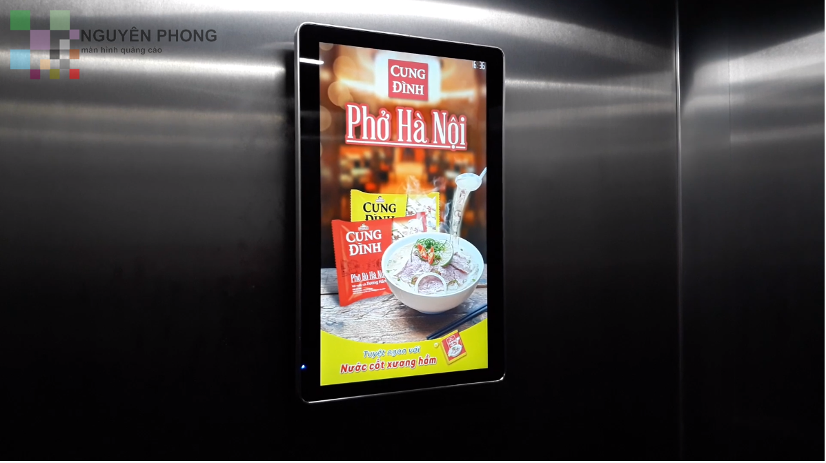 Dự án thi công 10 màn hình quảng cáo trong thang máy 22 inch <USB> - Tại 69, Tô Hiến Thành